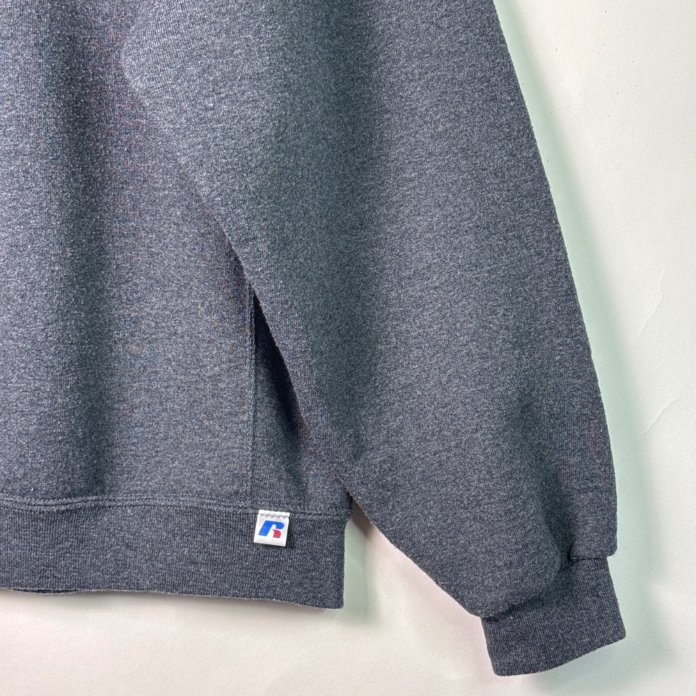 Russell Athletic Mens Gray Crewneck Sweatshirt Medium V-Stitch Y2K Vintage - Picture 3 of 8